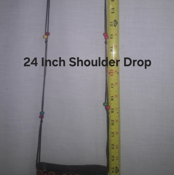 Vintage Crossbody Beaded Purse RARE Om Symbol Handmade Purse Cellphone Case HTF - Picture 5 of 12